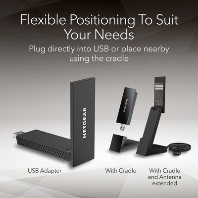 Netgear Nighthawk AX3000 Tri Band USB WiFi & Ethernet Adapter (A8000-100PAS)