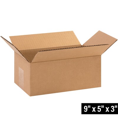9" x 5" x 3" Shipping Boxes, 32 ECT, 25/Bundle (953)