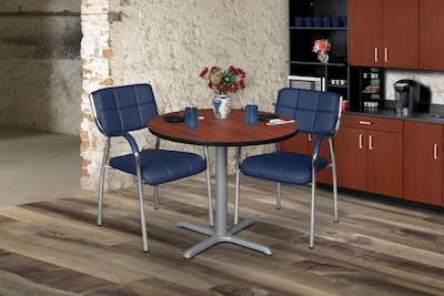 Regency Cain 30 Round Laminate X Base Breakroom Table, Cherry/Grey (TB30RNDCHGY)