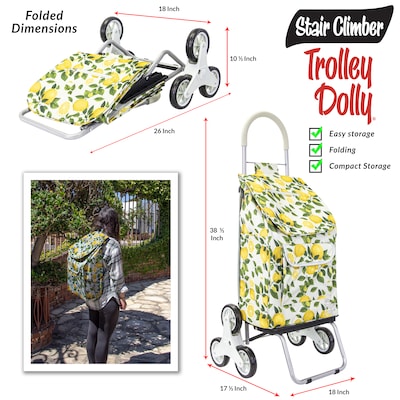 Dbest Stair Climber Trolley Dolly with Backpack Strap, Lemon (01-958)