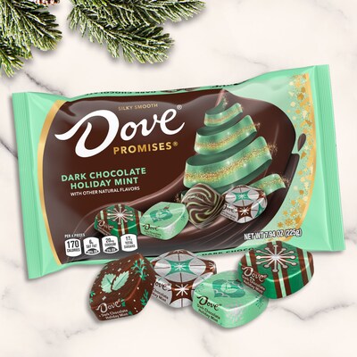 Dove Promises Snack Size Mint Dark Chocolate Pieces, 7.94 Oz. (MMM60974)