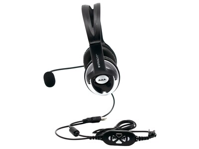 Spracht Noise-Canceling Stereo On-the-Ear Computer Headset, Black (ZUMWDUSB2)