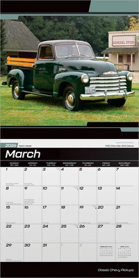 2026 BrownTrout Classic Chevy Pickups 12" x 12" Monthly Wall Calendar (9798330701704)
