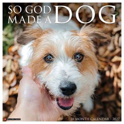 2027 Willow Creek So God Made a Dog 12 x 12 Monthly Wall Calendar, Assorted Colors (62418)