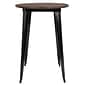Flash Furniture Metal/Wood Restaurant Bar Table, 42"H, Black (CH5109040M1BK)
