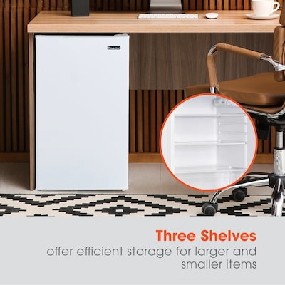 Magic Chef Reversible Door Refrigerator w/Freezer, 4.4 Cu. Ft., White (HMR440WE)