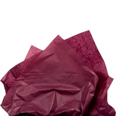 JAM Paper 20" x 26" Tissue Paper, Burgundy, 20 Sheets/Pack (1155680A)