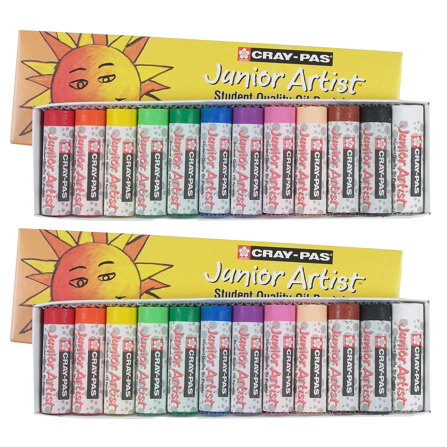 Sakura Cray-Pas Junior Artist, Chubbies, Assorted Colors, 12/Set, 2 Sets/Bundle (SAKXCJP12-2)