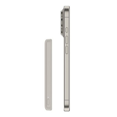 Belkin BoostCharge Slim Magnetic Power Bank, Sand (BPD010FQSA)
