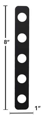 Nahanco Plastic 5-Slot Hanger Connectors, Black, 50/Pack (BPB8)