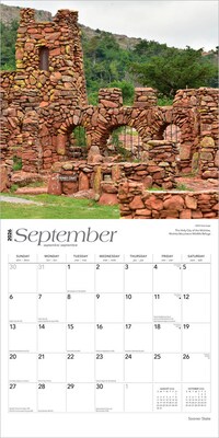 2026 BrownTrout Sooner State Oklahoma Places 12" x 12" Monthly Wall Calendar (9798330705641)