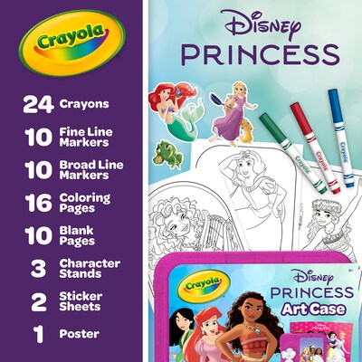 Crayola Disney Princess Coloring Art Case, 76/Set (BIN041251)