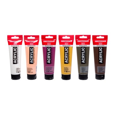Amsterdam Portrait Acrylic Paint, Assorted Colors, 6/Pack (AMS17791907)