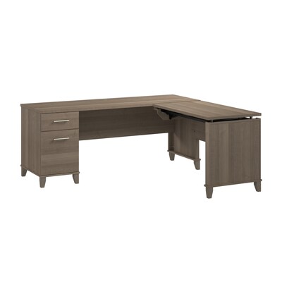 Bush Furniture Somerset 72W 3 Position Sit to Stand L Shaped Desk, Ash Gray (SET014AG)
