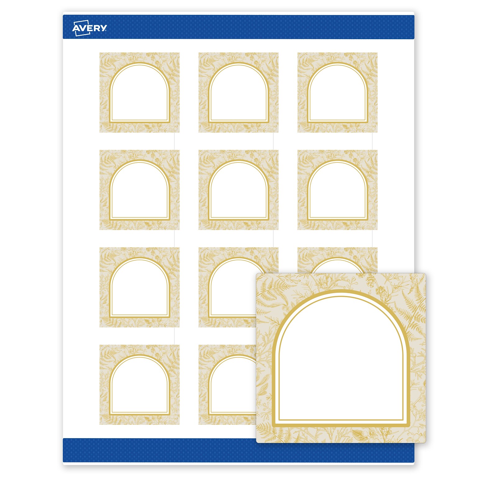 Avery Square Laser/Inkjet Multipurpose Labels, 2 x 2, White, 120/Pack (19479371055)