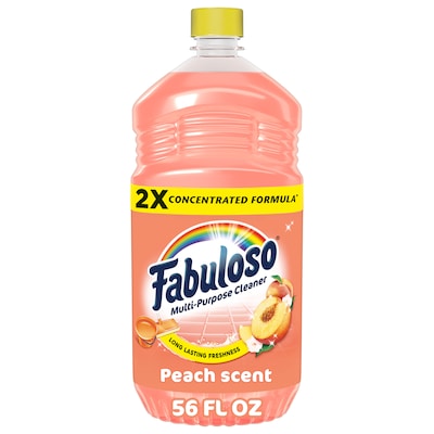 Fabuloso 2X Multi-Purpose Cleaner, No Rinse Floor Cleaner, Long-Lasting Freshness, Peach Scent, Peach (61046751)