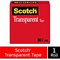 Scotch® Transparent Tape Refill, 3/4" x 72 yds. (600)