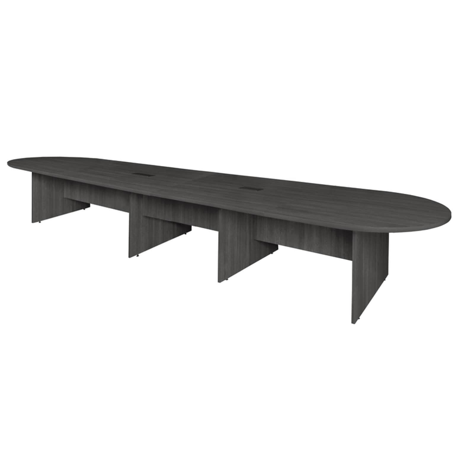 Regency Legacy 192W x 52D Racetrack Shaped Conference Table with Grommets, Ash Grey (LCTRT19252AG)