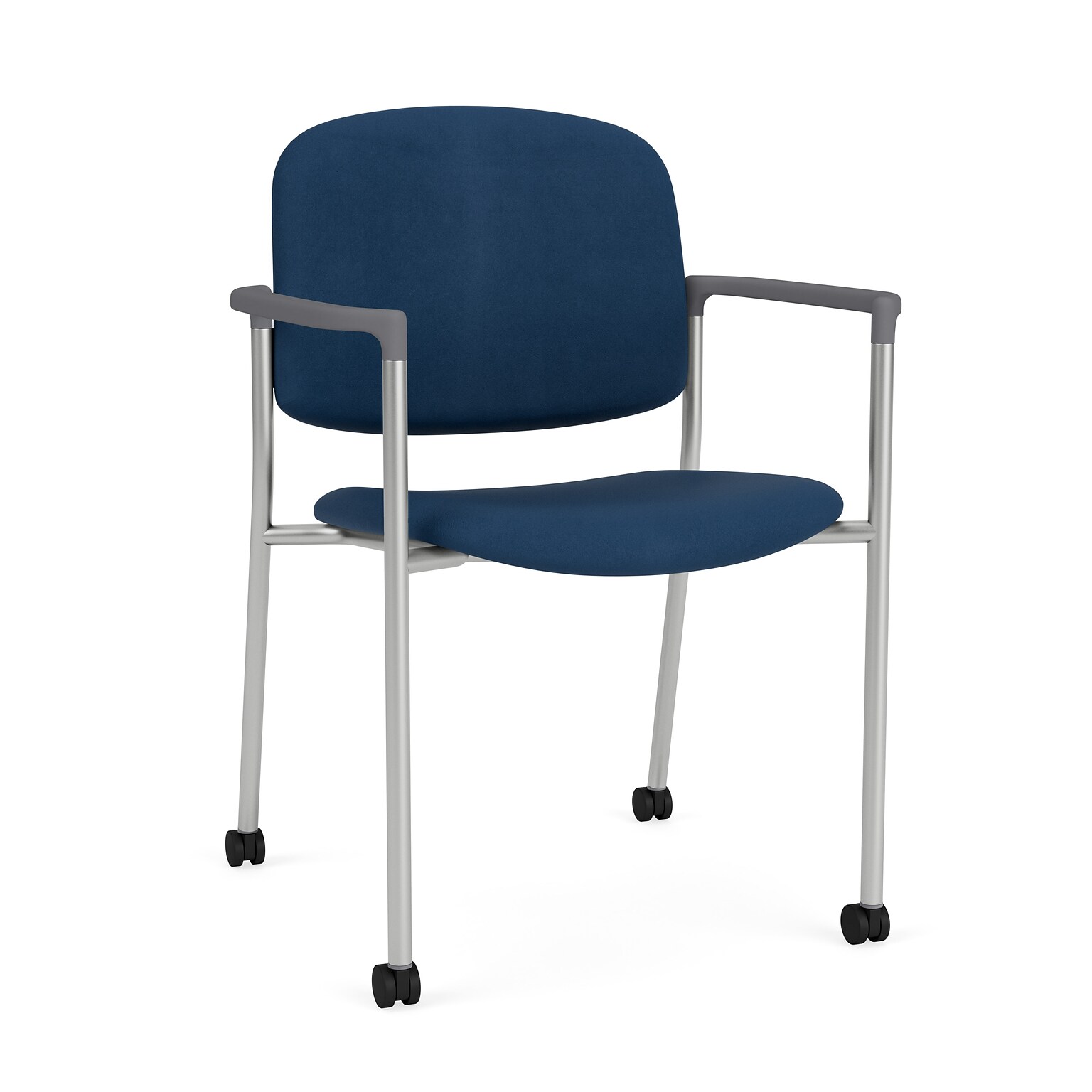 Lesro Chat Vinyl Guest Chair, Patriot Plus Blue Ridge/Silver (CX1171.SSV.CFL.F04-01PPBR)