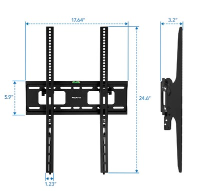 Mount-It! Portrait TV Wall Mount, Black (MI-1377)