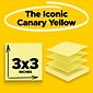 Post-it Pop-up Notes, 3" x 3", Canary Collection, 100 Sheet/Pad, 24 Pads/Pack (R33024VAD)