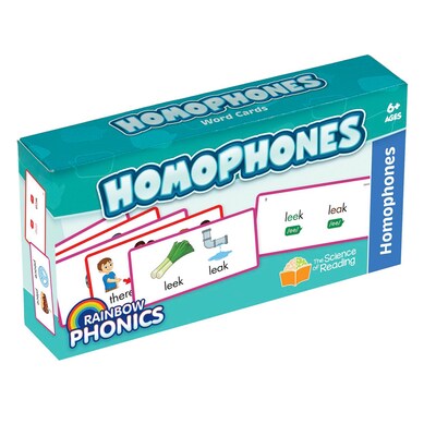 Junior Learning Rainbow Phonics Homophones Cards (JRLRP110)