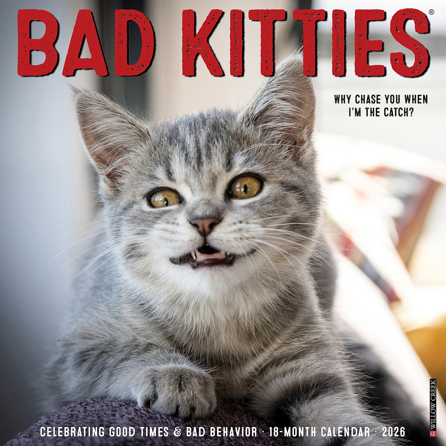 2026 Willow Creek Bad Kitties 12 x 12 Monthly Wall Calendar (50040X)