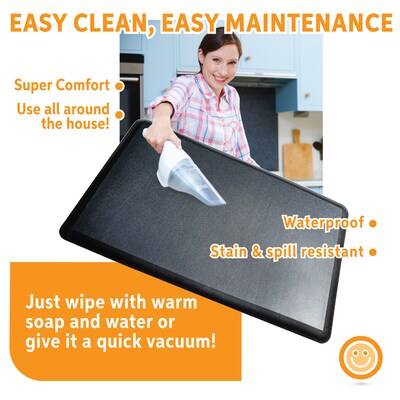 Floortex Doortex Anti-Fatigue Mat, 24 x 16, Black (NCAFFLVF0001)
