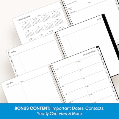 2027 Blue Sky 8" x 10" Monthly Planner, Green (164028)