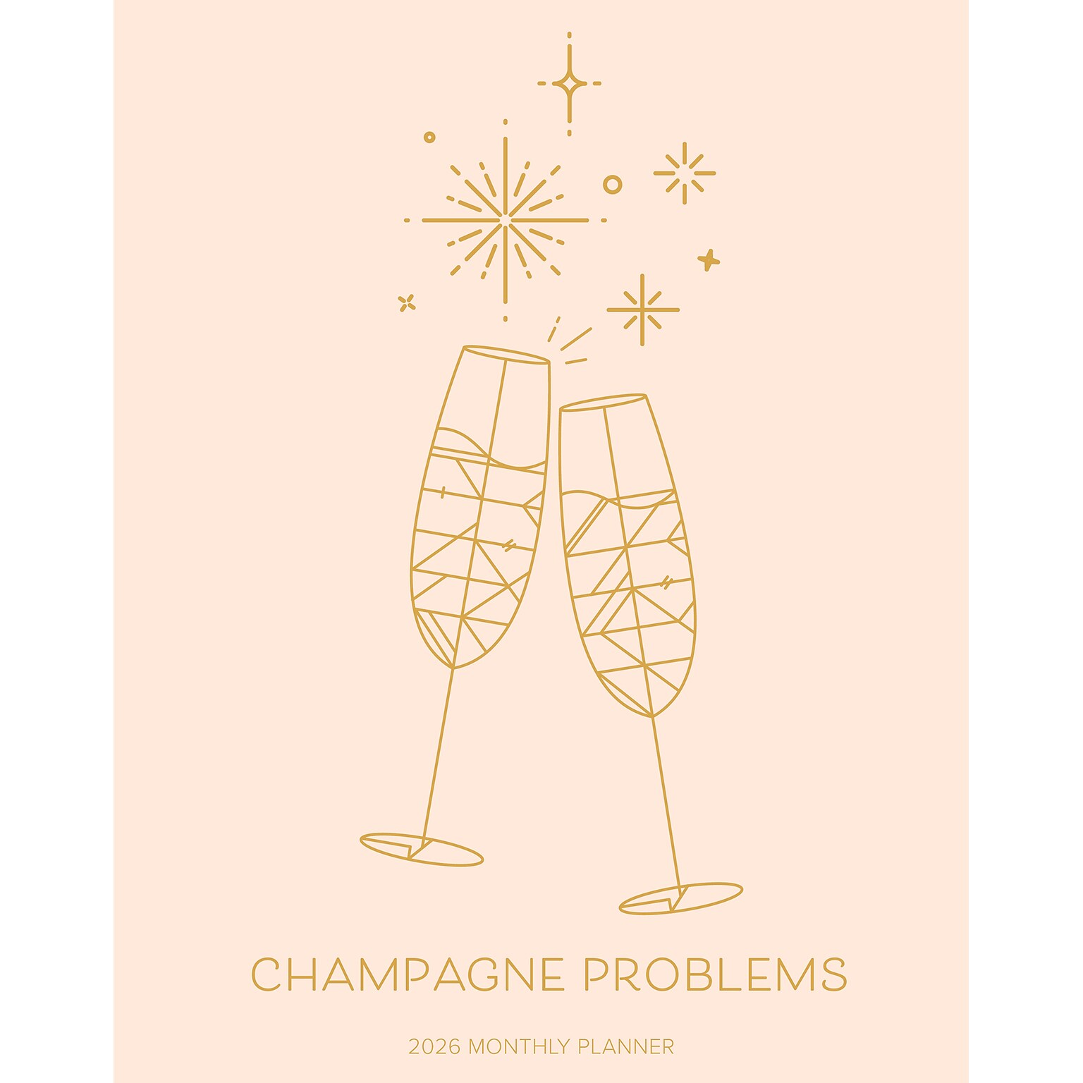 2026 Willow Creek Champagne Problems 7.5 x 9.5 Monthly Planner, Paperboard Cover (58541)