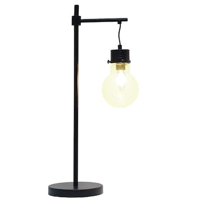 Lalia Home Black Matte Light Beacon Table Lamp with Clear Glass Shade (LHT-5027-BK)