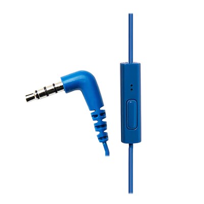 Panasonic ErgoFit Earbuds with Microphone & Neodymium Drivers, Metallic Blue (RP-TCM125)