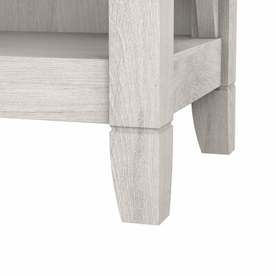 Bush Furniture Key West 66"H 5-Shelf Bookcase with Adjustable Shelves, Linen White Oak Laminated Wood (KWB132LW-03)