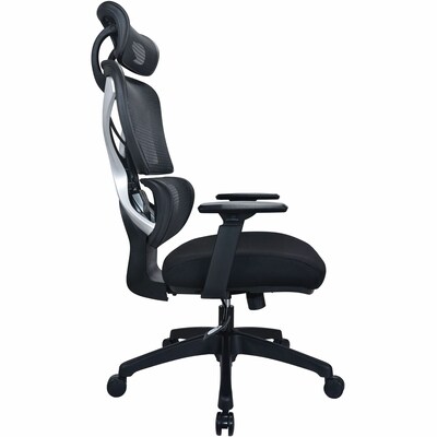 Lorell Xavier Ergonomic Mesh High-Back Chair, Black (LLR84397)