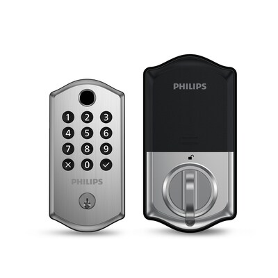 Philips Electronic Deadbolt Door Lock with Multiple Access Methods Including Fingerprint Reader