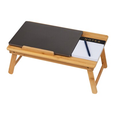 Mind Reader 12" x 19.75" Lap Desk/Laptop Stand With Folding Legs, Brown (BEDTRAYBM-BRN)