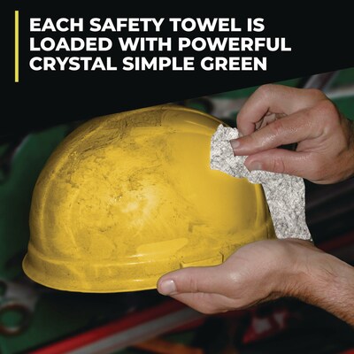 Simple Green Safety 1-Ply Towels, 10" x 12", Unscented, White, 75 Wipes/Canister (SMP13351)