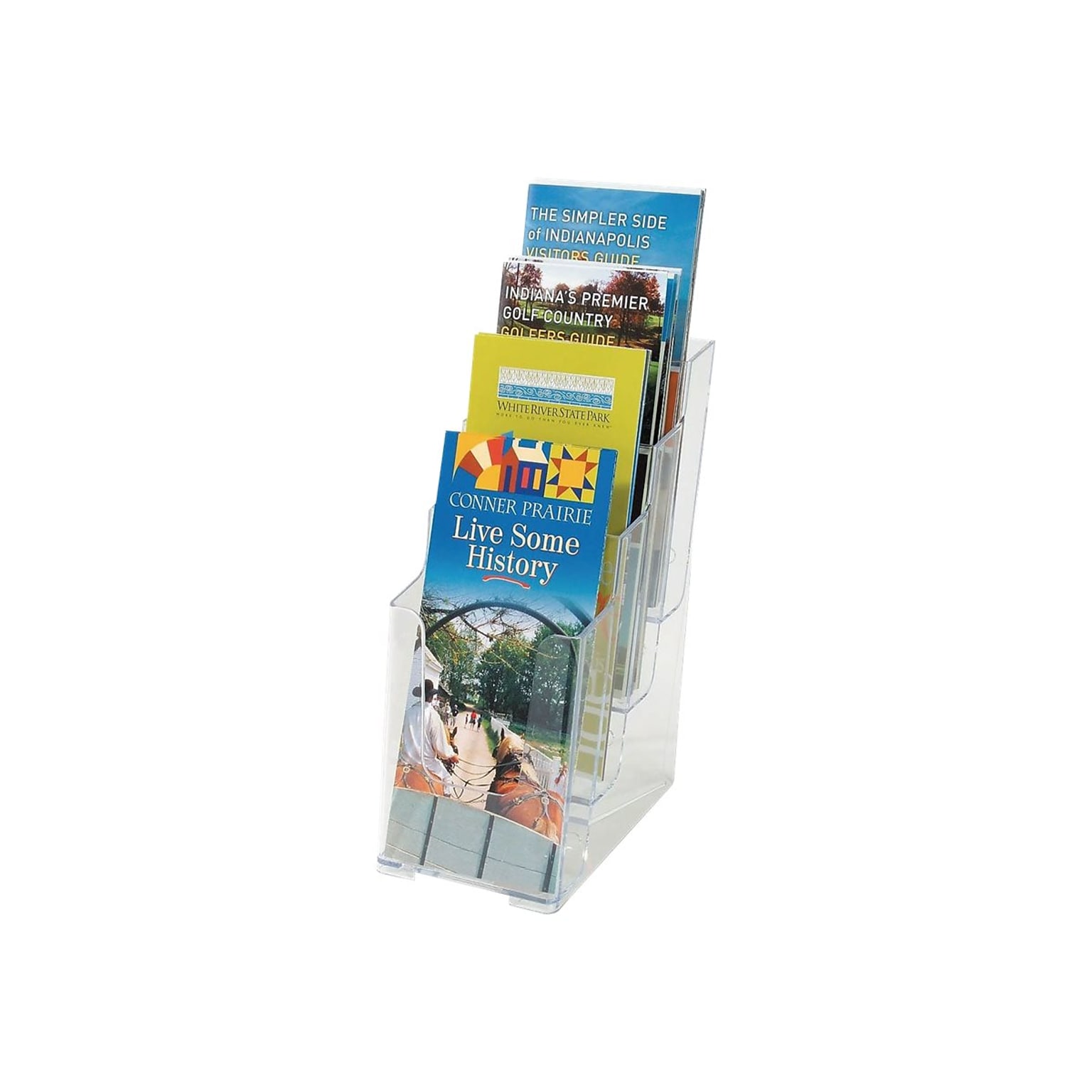 Staples Brochure Holder, 4.25, Clear Plastic – Single Pocket Countertop Literature Display