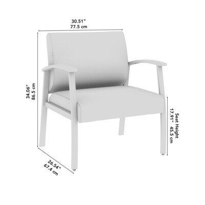 Bush Business Furniture Arrive Vinyl Bariatric Guest Chair, Black (CH3902BVL-03)