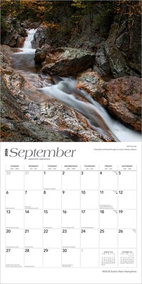 2026 BrownTrout New Hampshire Wild & Scenic 12" x 12" Monthly Wall Calendar (9798330704835)
