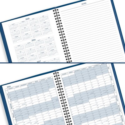 2026 AT-A-GLANCE 7" x 8.75" Monthly Planner, Faux Leather Cover, Blue (70-124-20-26)