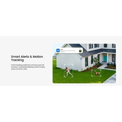 aosu 3K 5.0-MP Outdoor Wireless AI-Smart Solar Security Camera, White (C9S2CH11)