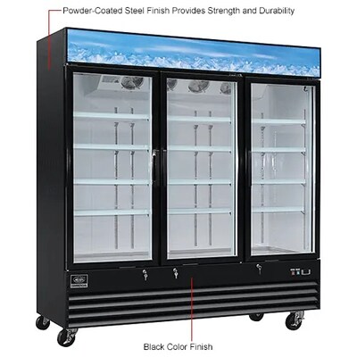 Global Industrial Nexel Merchandiser Refrigerator, 3 Glass Doors, 53 Cu. Ft. (243037)