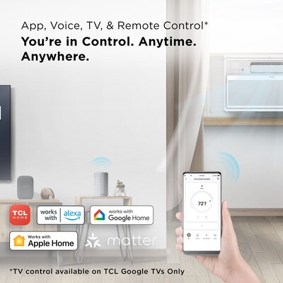 TCL Energy Star 115-Volt 8,000 BTU Window Air Conditioner with Remote, White (H8W4MW)