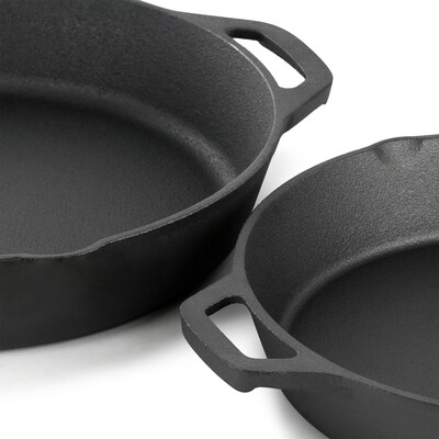 Megachef Cast Iron Skillet Set, Black, 13 Piece/Set (935121259M)