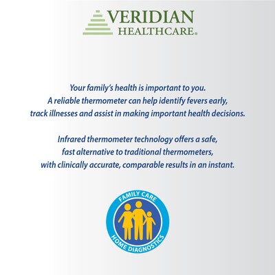 Veridian Healthcare Infrared Digital Ear Thermometer, White (09-340)