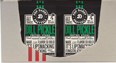 Pop Daddy Dill Pickle Pretzels Sticks, 3 oz., 12 Bags/Box (OPD00561)