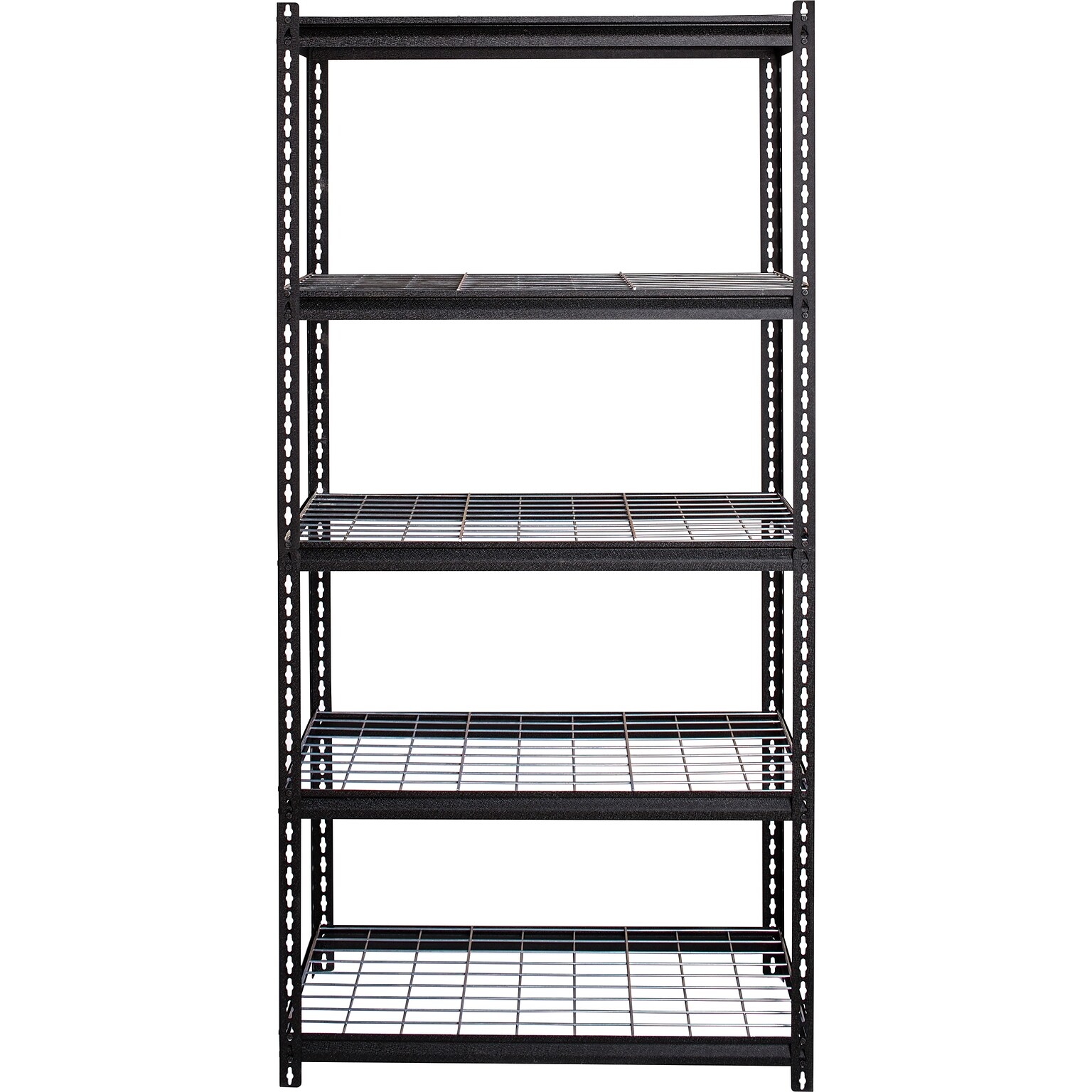 Lorell Wire Deck Shelving, 36W x 18D x 72H, Black (LLR99929)