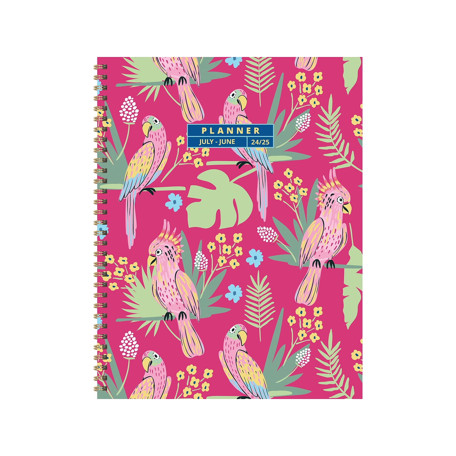 2024-2025 TF Publishing Cali Girl Collection Pretty Parrot 8.5 x 11 Academic Weekly & Monthly Planner, Paperboard Cover