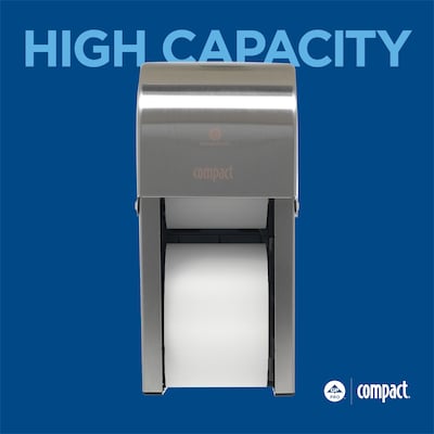 Georgia-Pacific Compact Coreless 2-Roll Toilet Paper Dispenser, Stainless (56782)